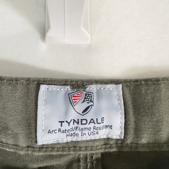 Tyndale FRMC Utility Pant Men 34W 31L Army Green Flame Resistant Electric Safety - Picture 2 of 16
